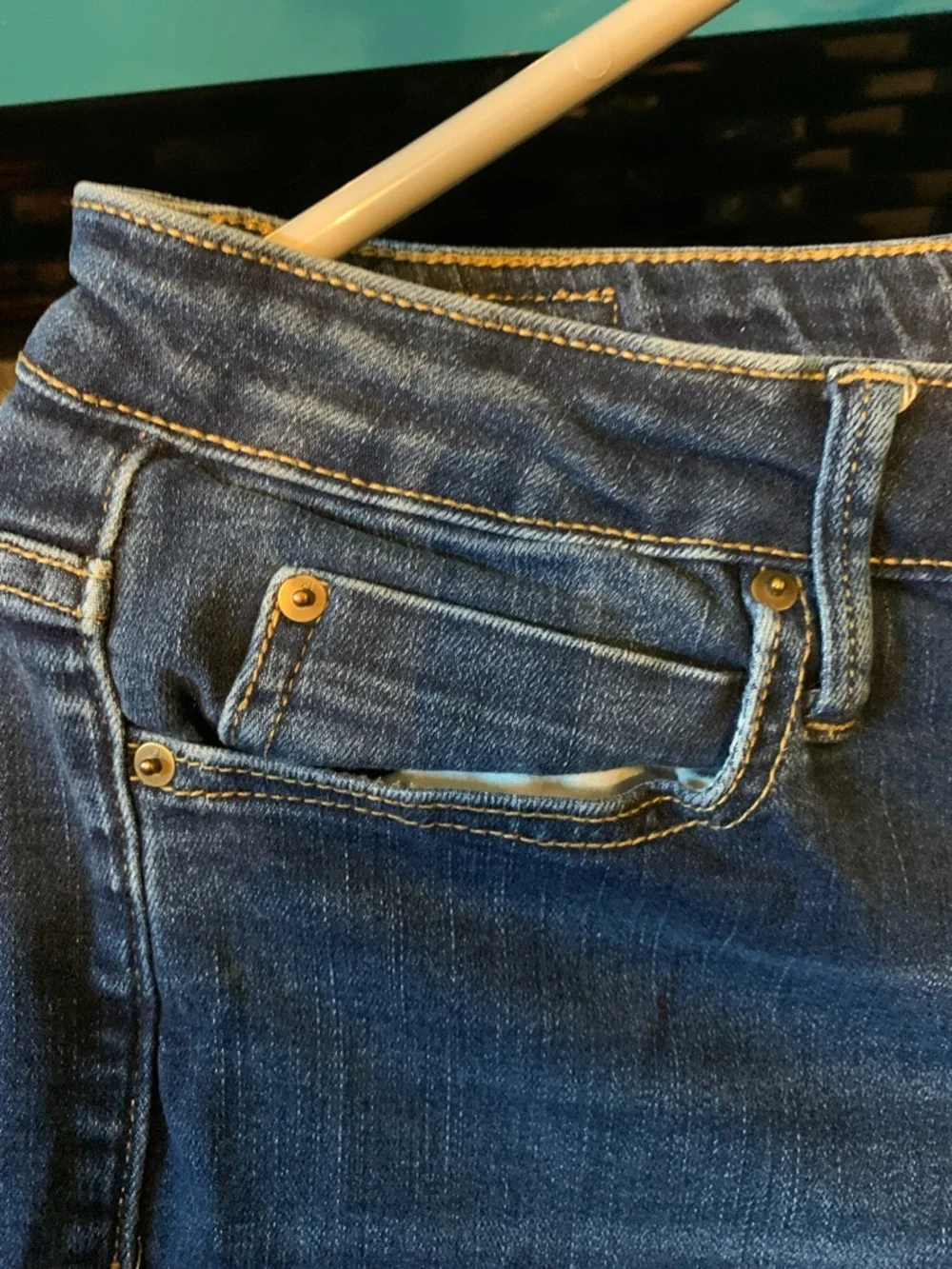 Calvin Klein Women's Medium Blue Flare Jeans - Picture 3 of 5